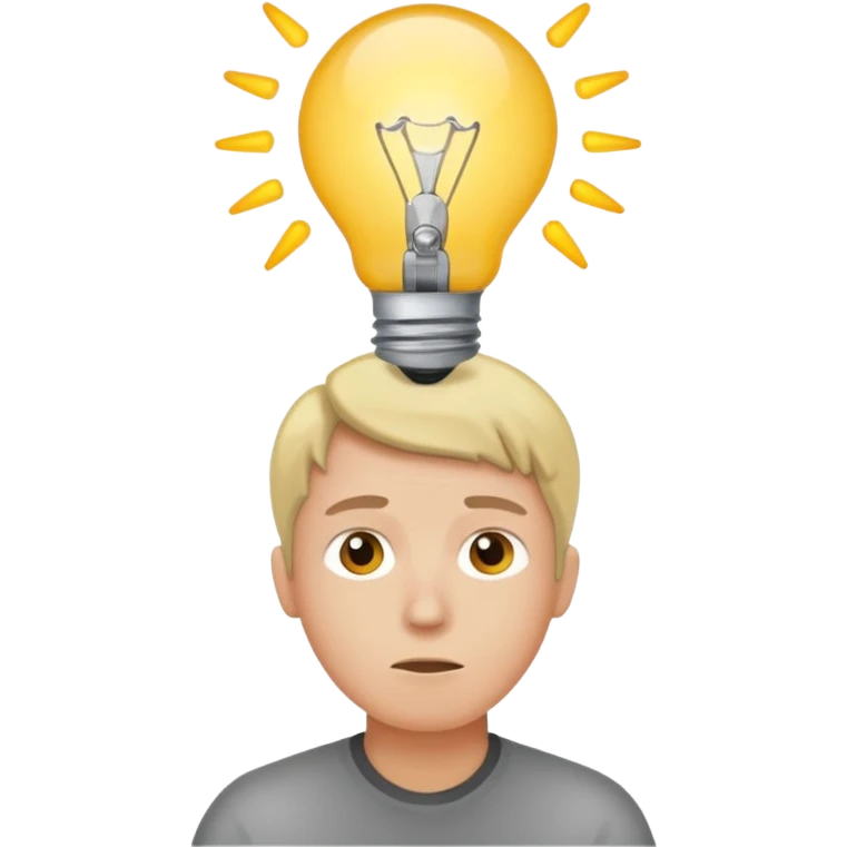 Generate a realistic emoji of someone someone figuring something out being smart about it emoji