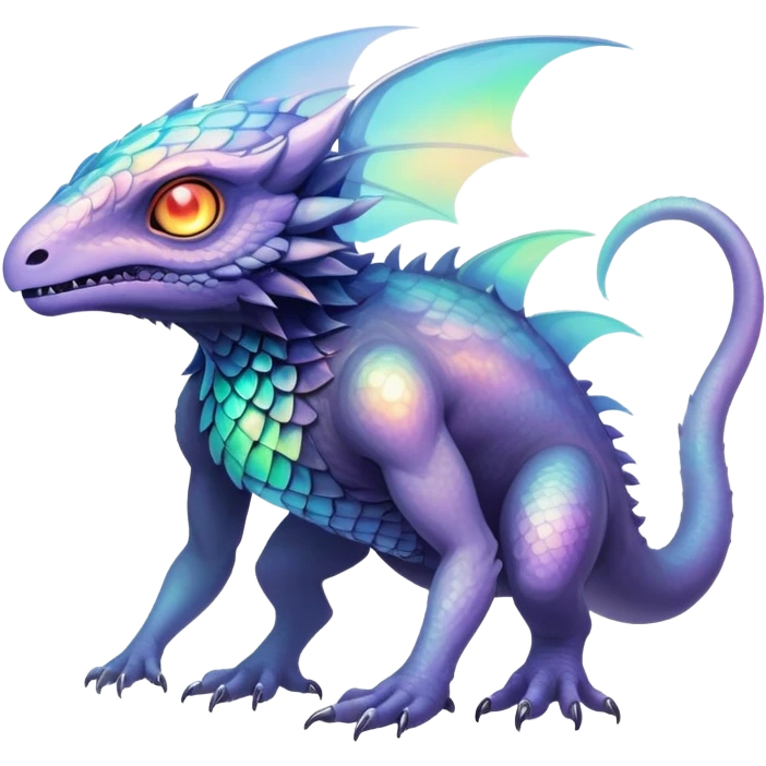 Apocalyptic dystopian foggy steamy iridescent aesthetic-scenery-Fakémon-creature emoji