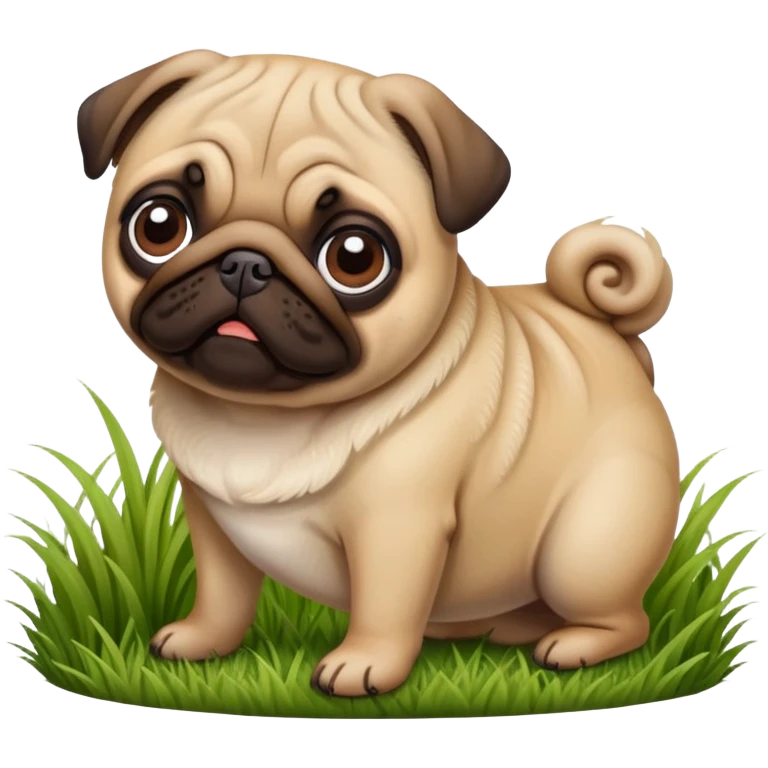 Pug pooping emoji