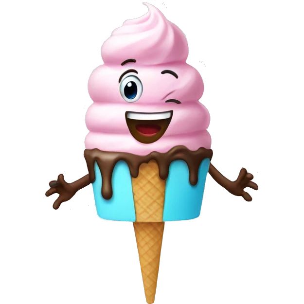 Dancing ice cream  emoji