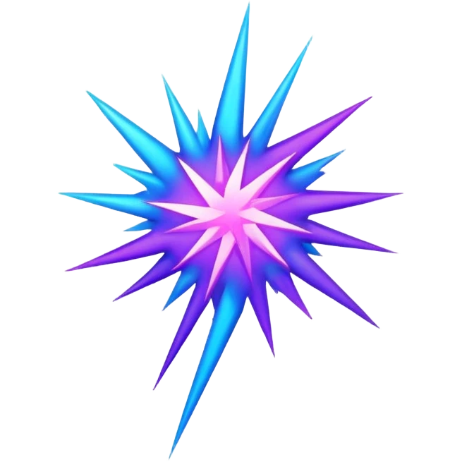 Blue and purple sparks emoji