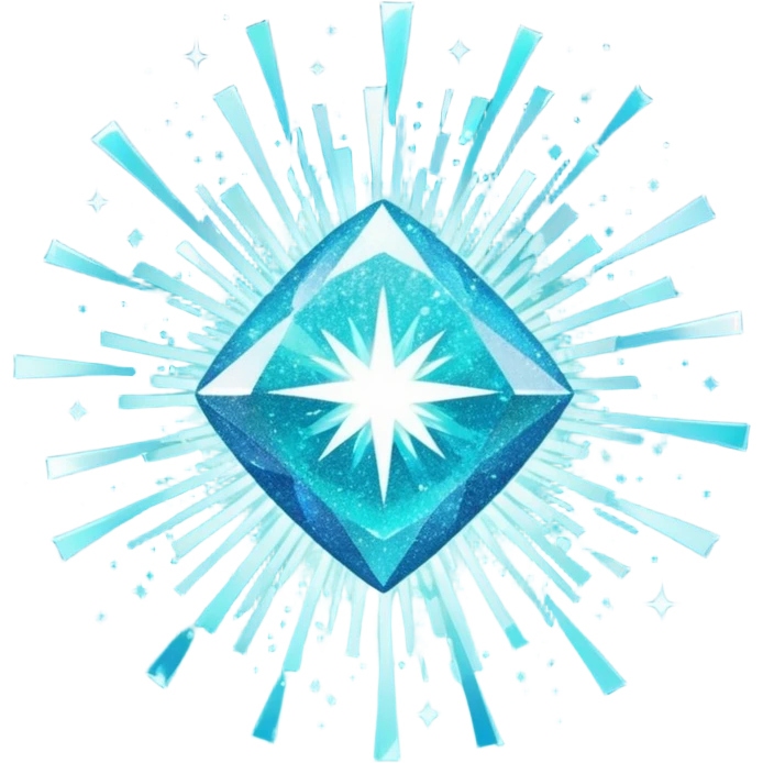 Glitter Cian Explosion emoji