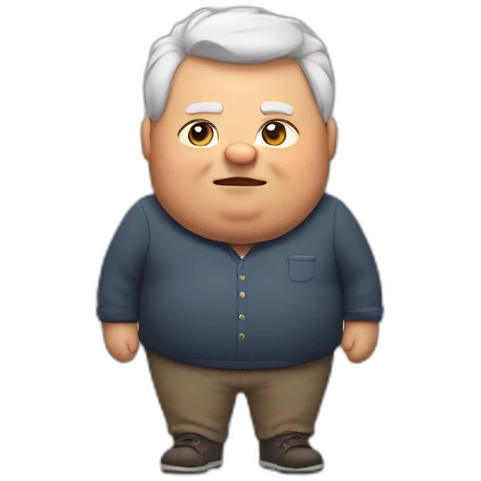 fat grandfather with cat ears emoji