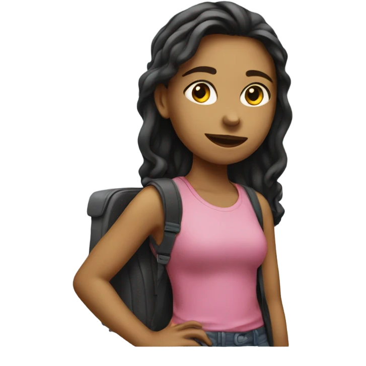 Girl on car emoji