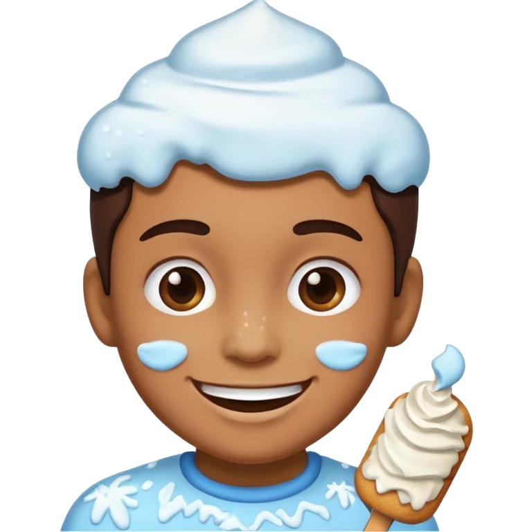 Frosting all over face emoji