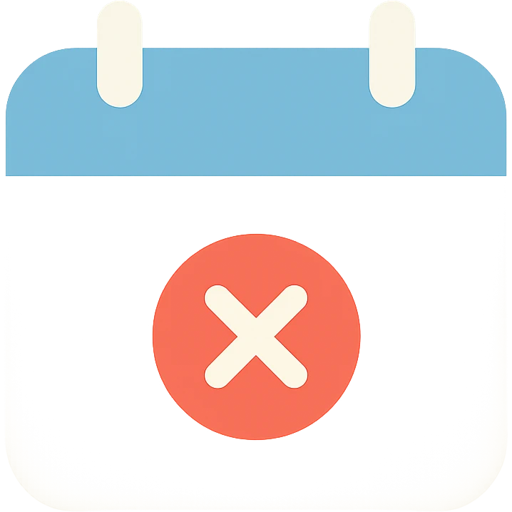 a calendar page with a marked date emoji