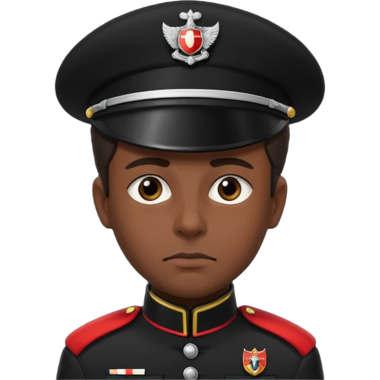 Creamele con la divisa da Carabiniere nera   emoji
