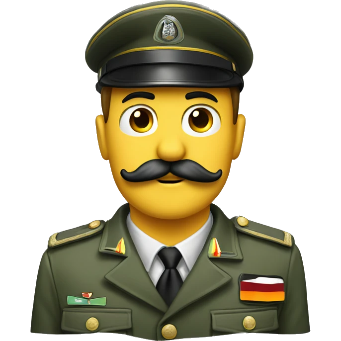 german army man saluting with mustache emoji