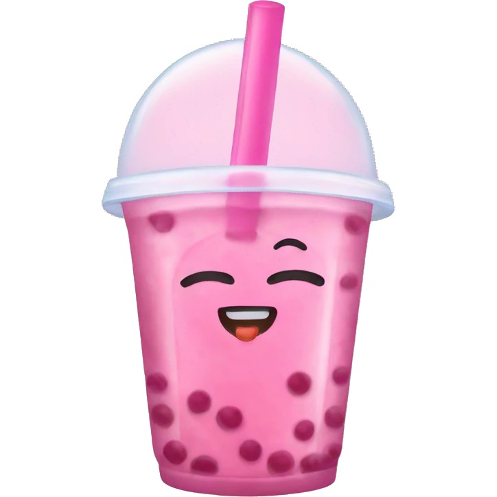 pink bubble tea emoji