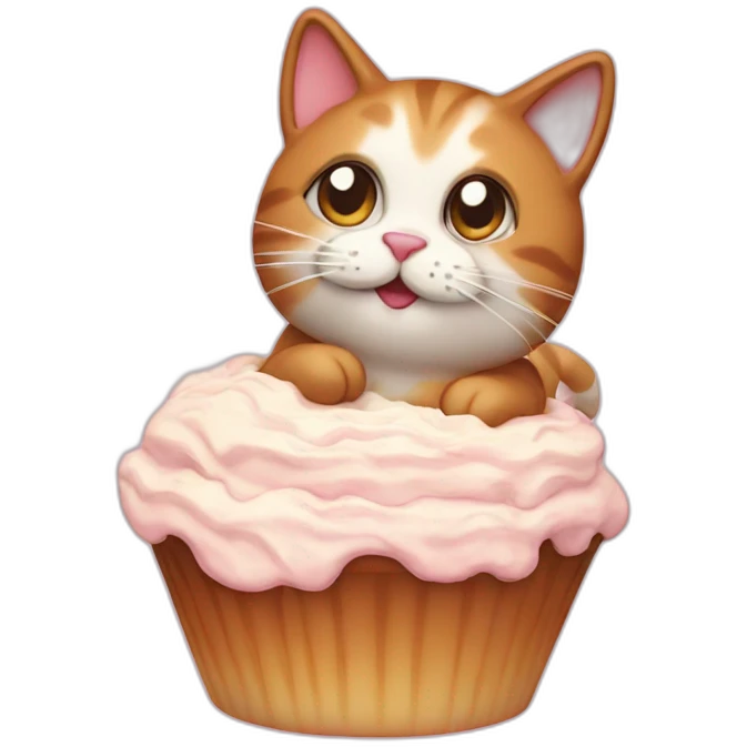 small cat in cake batter emoji