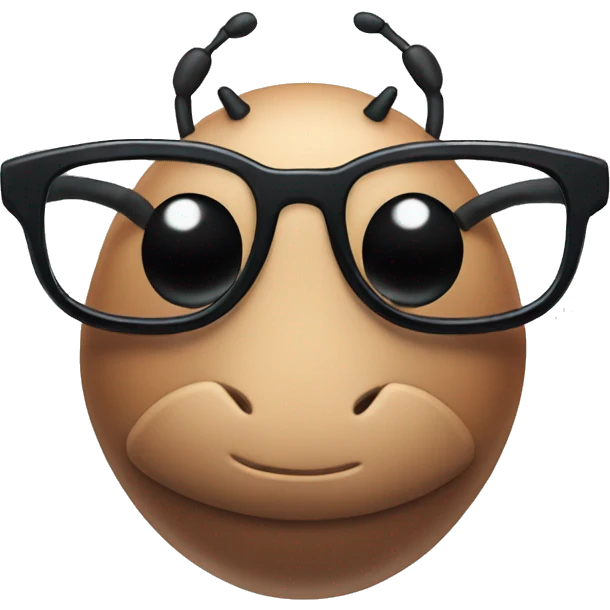 Ant with glasses  emoji