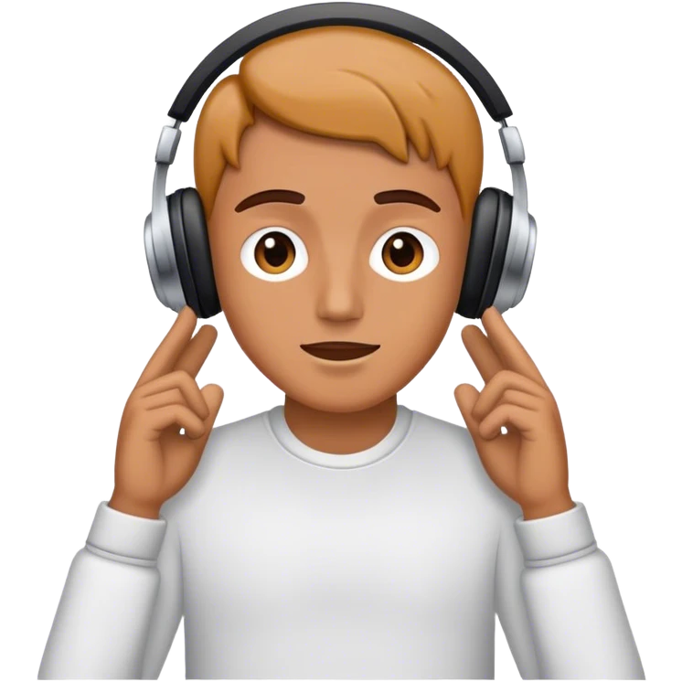 Mendengarkan musik emoji