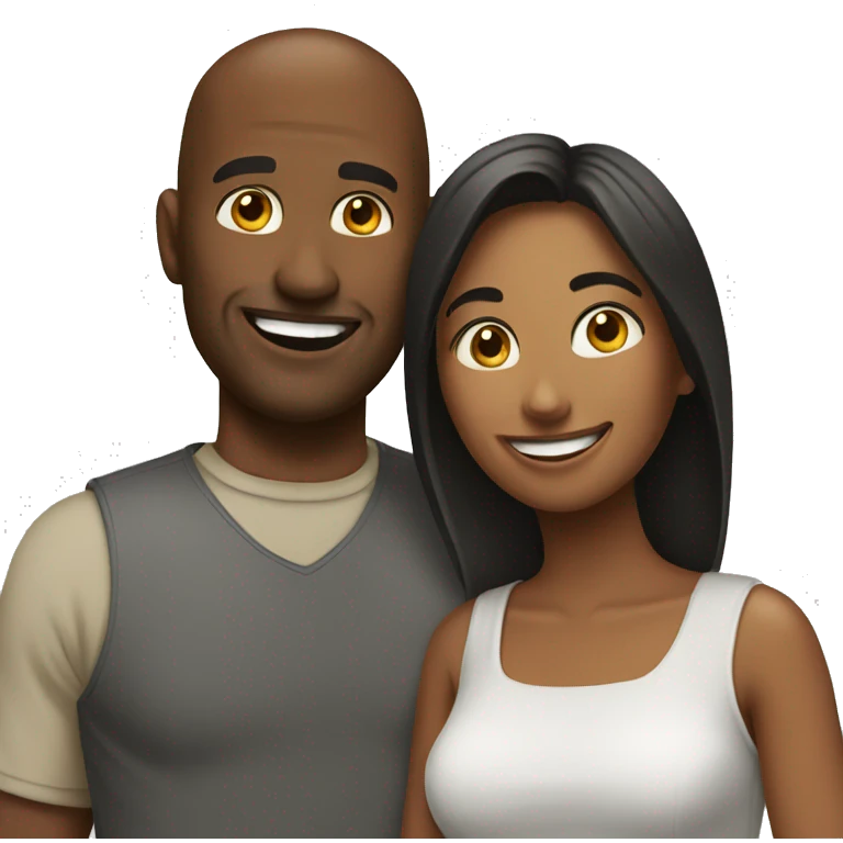 man with woman happy together emoji