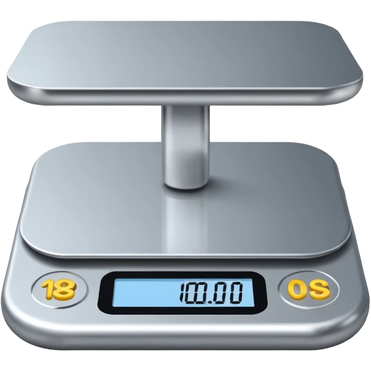 Weighing scale showing numbers emoji