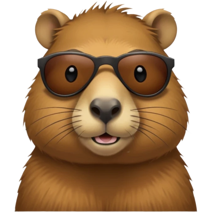 Capibara con lentes de sol oscuros emoji