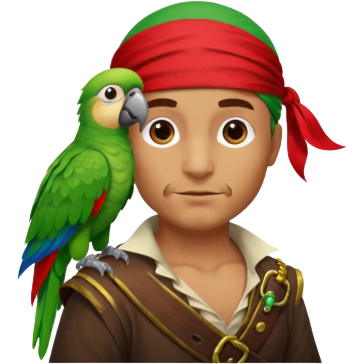 pirate and parrot emoji