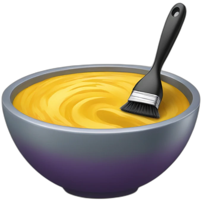 Hair dye bowl and brush emoji
