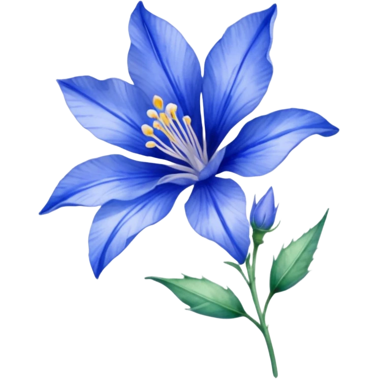 bellflower. Transparent background emoji