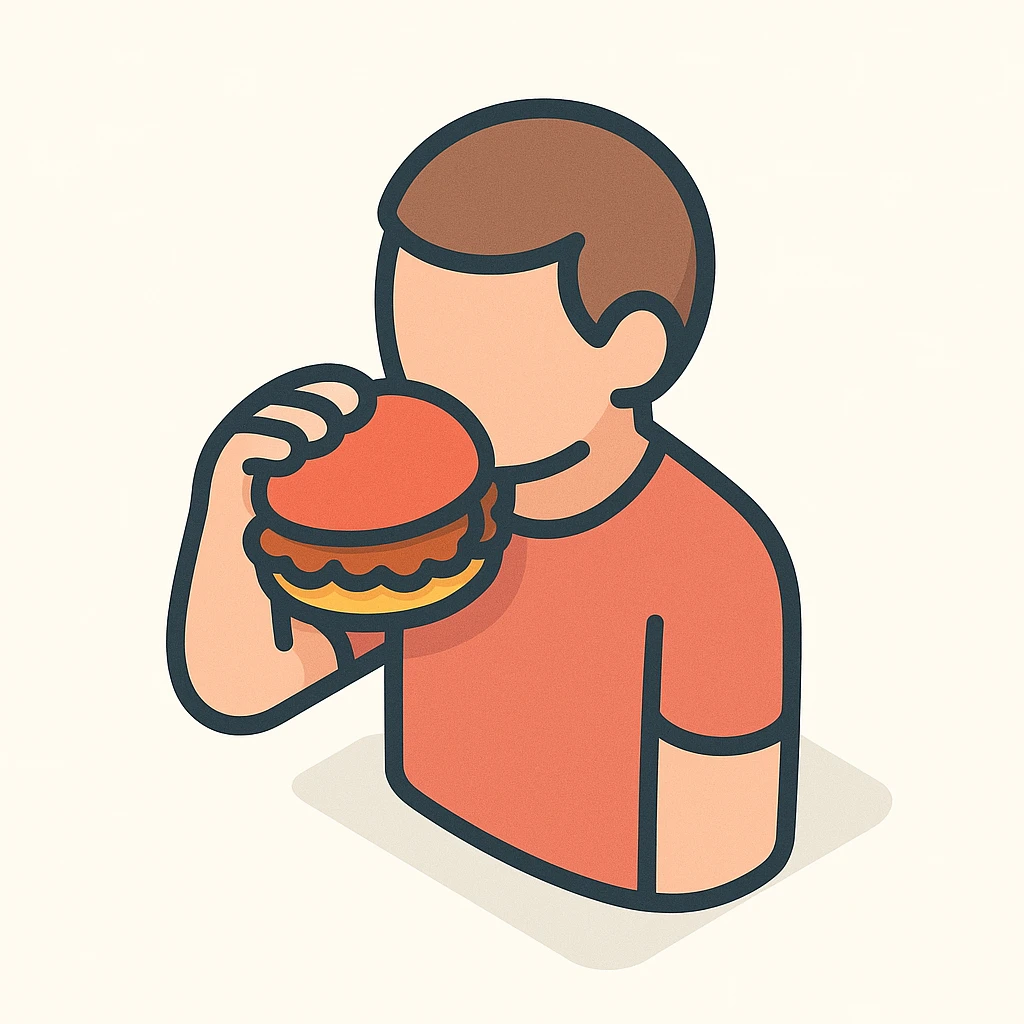 person eating sloppy joe emoji