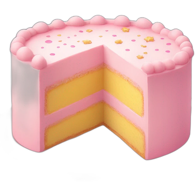 Pastel de 🫀 con estrellas emoji