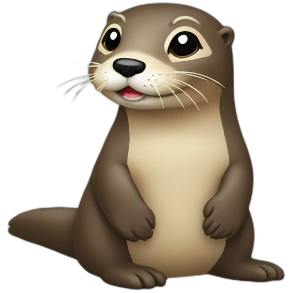 Loutre sur une pierre emoji