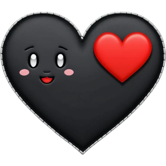 emo banner with stitched patch, cute, expressive, minimal emoji