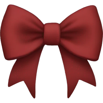 Dark red iPhone bow emoji