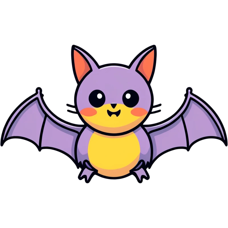Goth emoji of a bat.  emoji