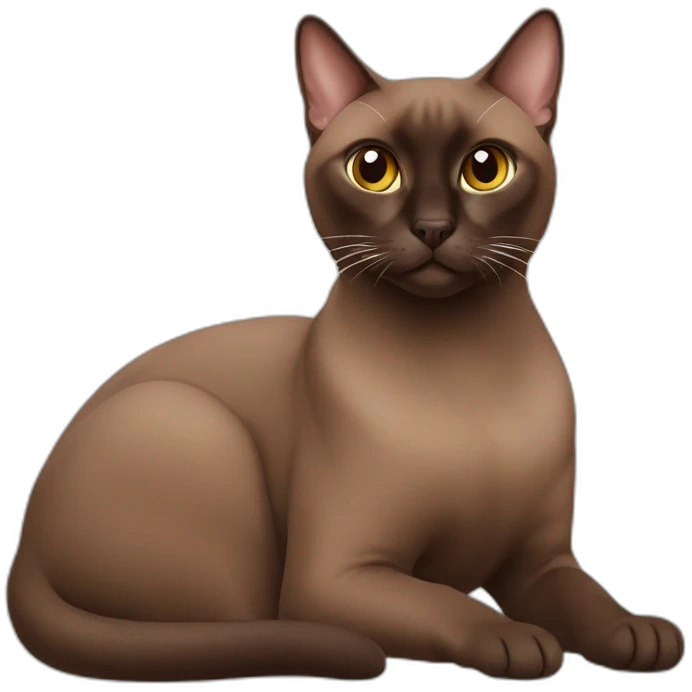 chocolate tonkinese cat emoji