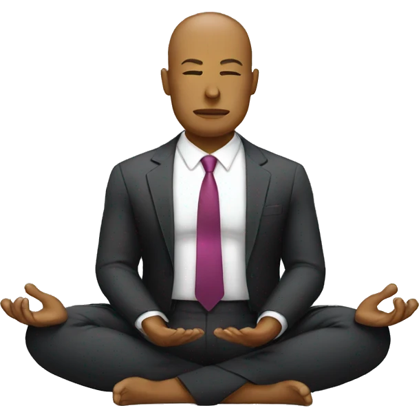 meditating executive emoji