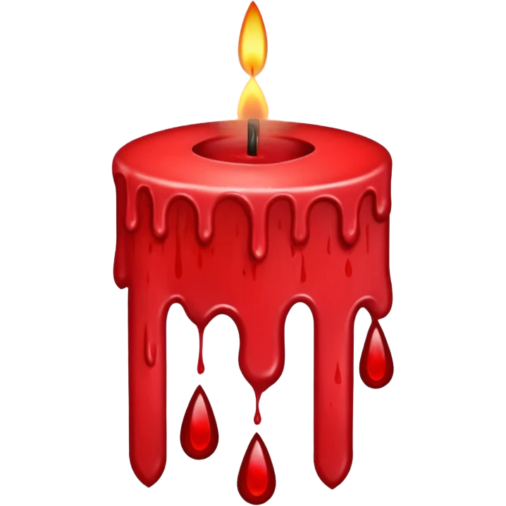 Blood-dripping candle wax  emoji