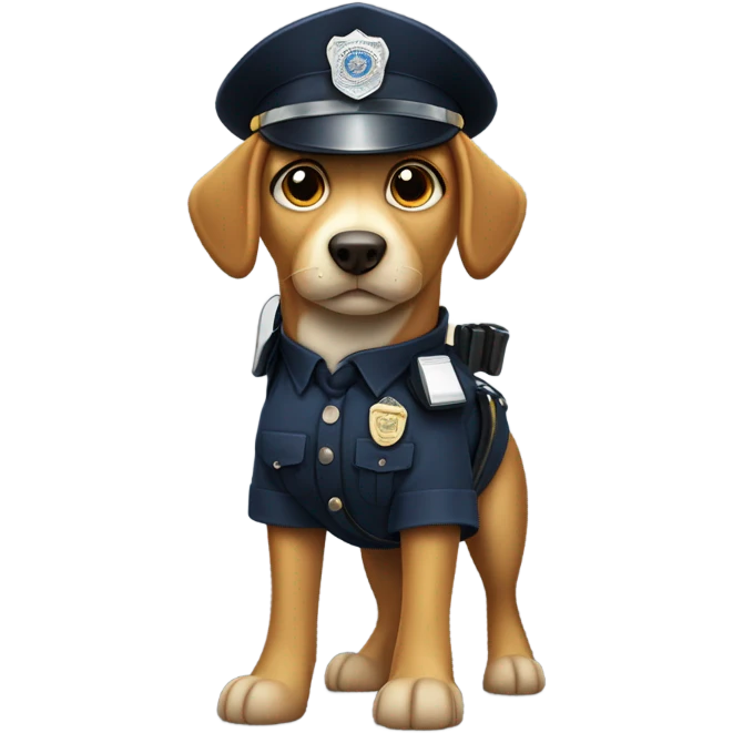 Dog as a cop emoji