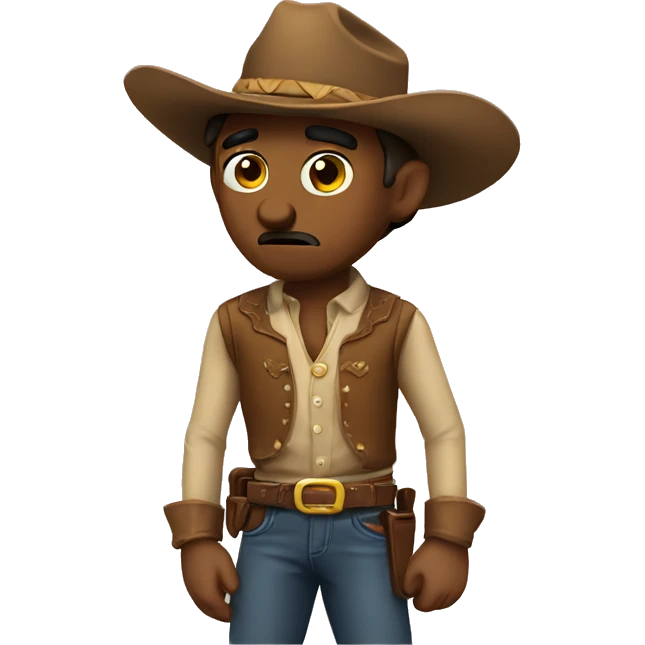 Sad cowboy emoji