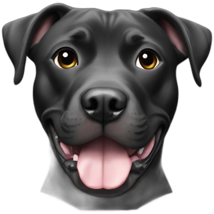 Pitbull lab mix black emoji