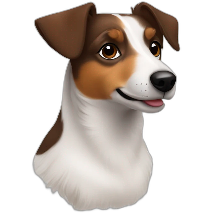 Jack Russell with berger australien marron emoji
