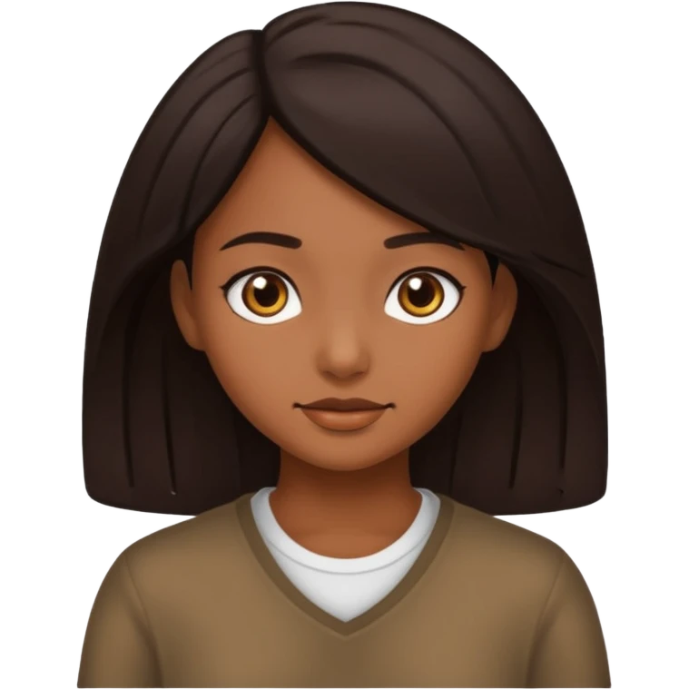 chica morena emoji