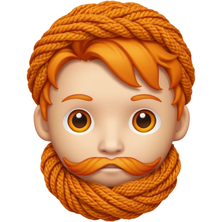 Knitted ginger face emoji