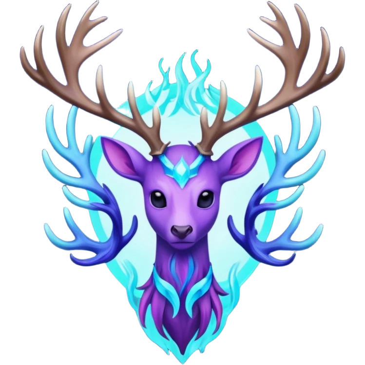 Pokemon legendary cian and purple  xerneas emoji