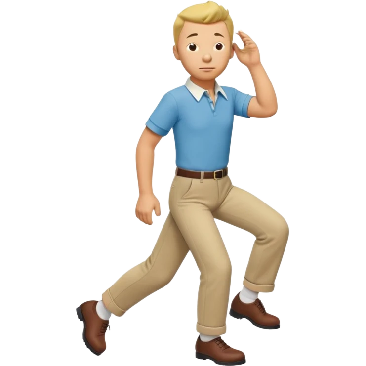 Tintín escalando emoji
