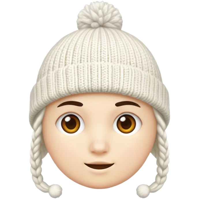 white knitted wool cap piece of clothing emoji