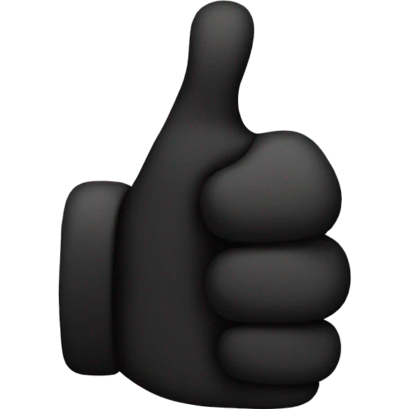 black thumb up emoji
