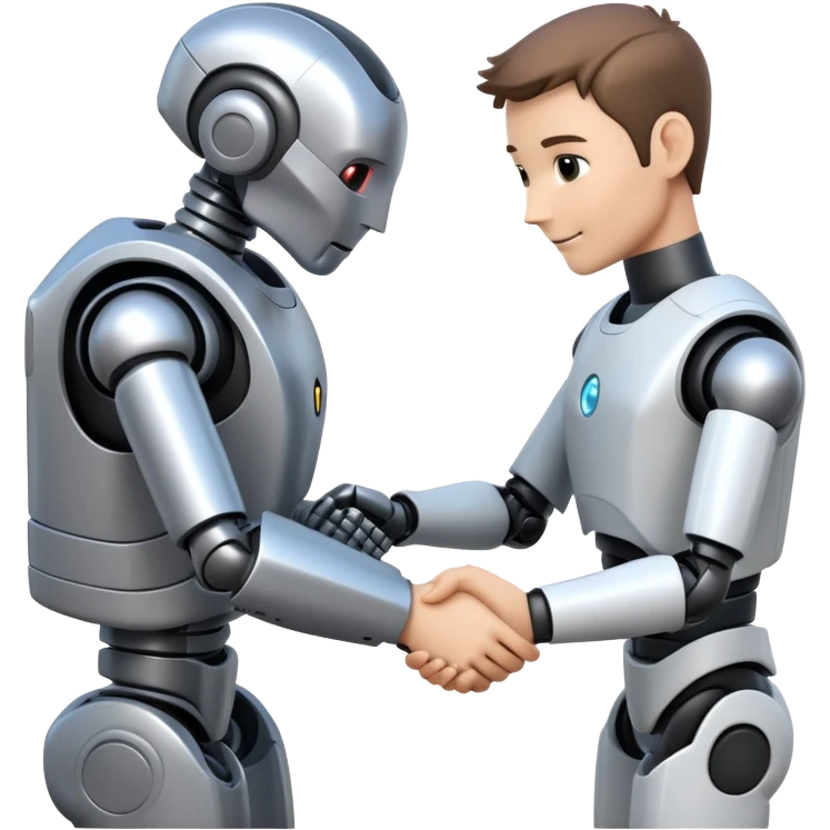 developer handshake with robot emoji