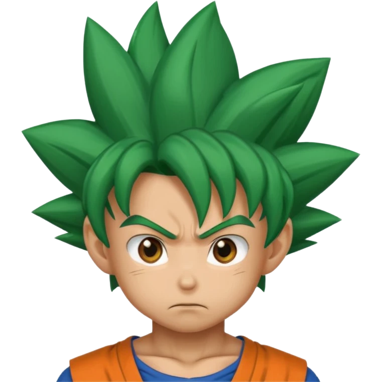 Son Goku with green hair emoji