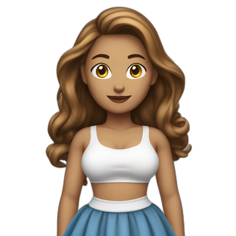 full-body-curvy-beauty-in-a-skirt inferior view emoji
