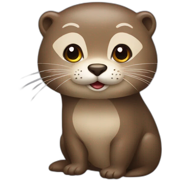 Loutre sur chat emoji
