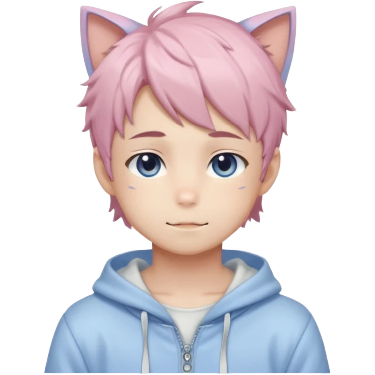 Shiny Blushing Cute Beautiful Shota Anime Catboy Trending Style Cottagecore Pastelcore  emoji