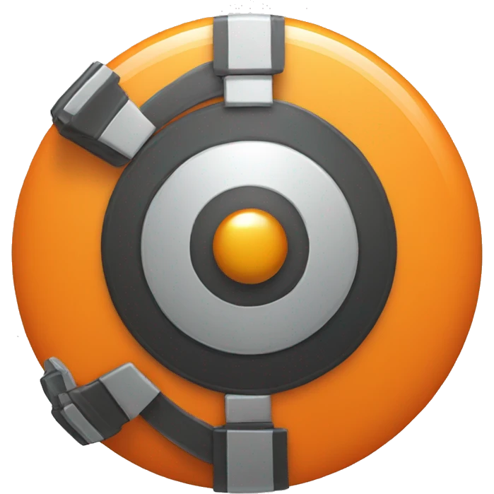 Orange shooting Disk emoji