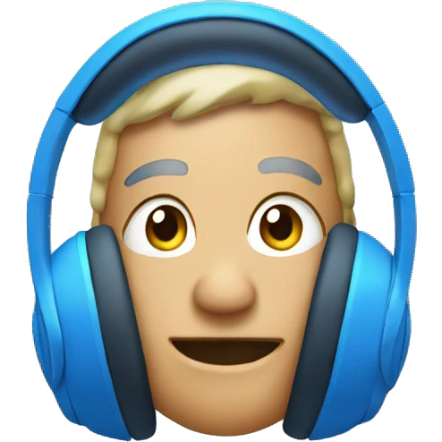 blue headphones emoji