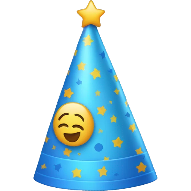 blue birthday hat  emoji
