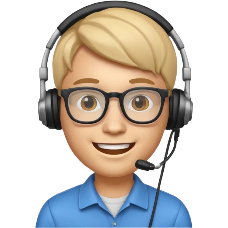 3D imoji of Young man who is graphics design emoji